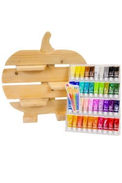 Kit peinture citrouille en bois